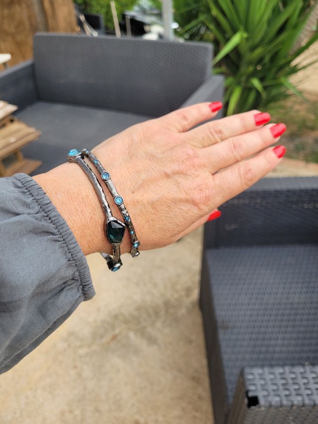 Bracciale in argento con dettagli turchesi