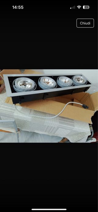 Faretti a incasso 4 luci