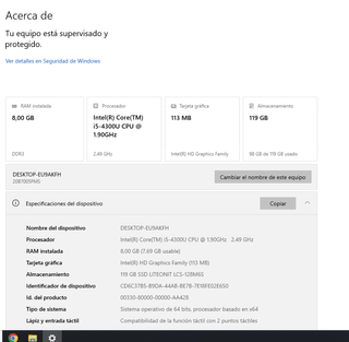 Portátil Lenovo T440 Negro
