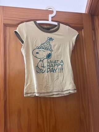 Camiseta Snoopy What a Happy Day Talla M