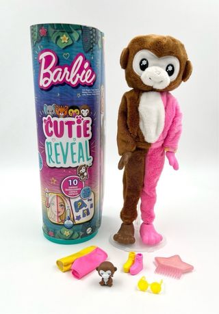 Bambola Barbie Cutie Reveal con costume in peluche da scimmia