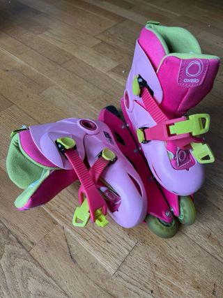 Patines en línea niña Talla 28-30 Rosa