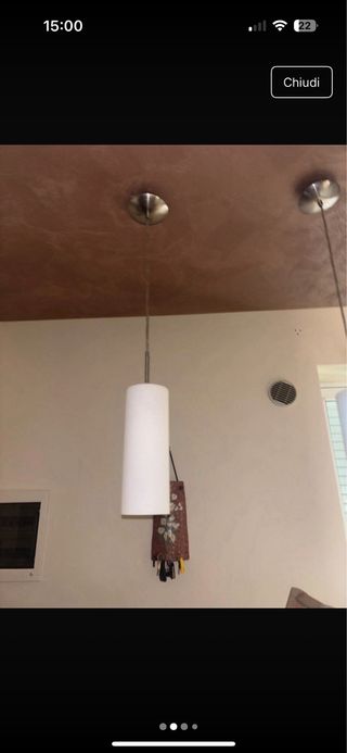 Luci d'arredamento in vetro e metallo