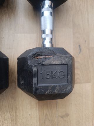 Mancuernas hexagonales 15kg (par)