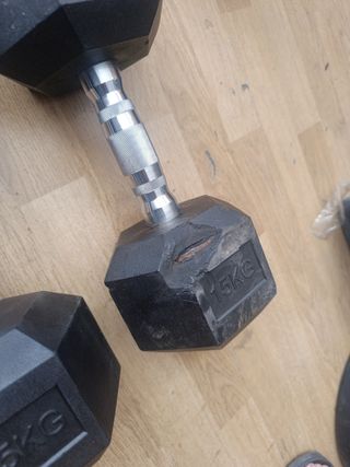 Mancuernas hexagonales 15kg (par)