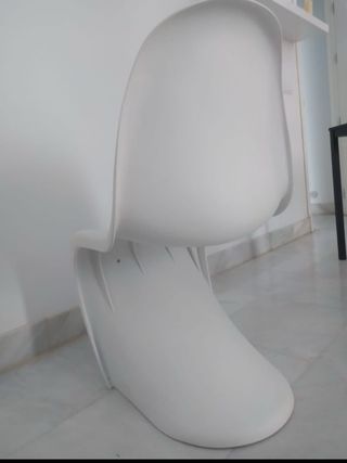 Sillas de diseño PANTON vintage blancas