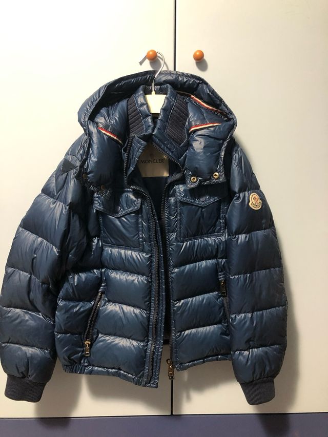 Bomber Moncler bambino blu