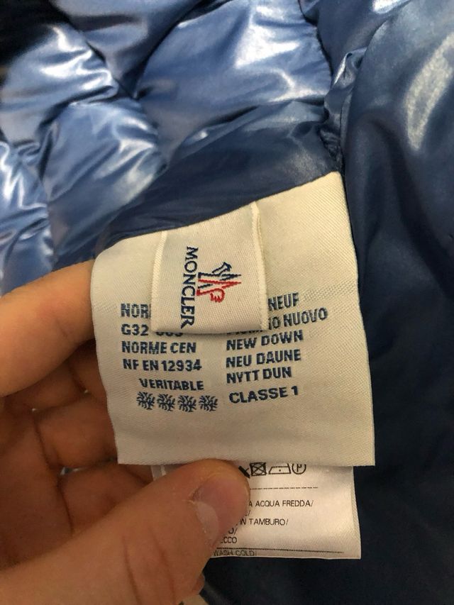 Bomber Moncler bambino blu