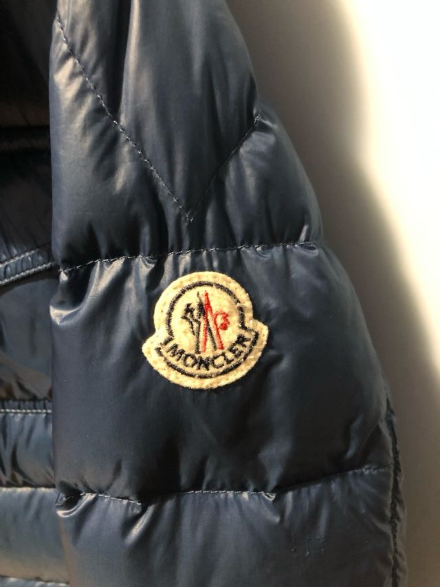 Bomber Moncler bambino blu