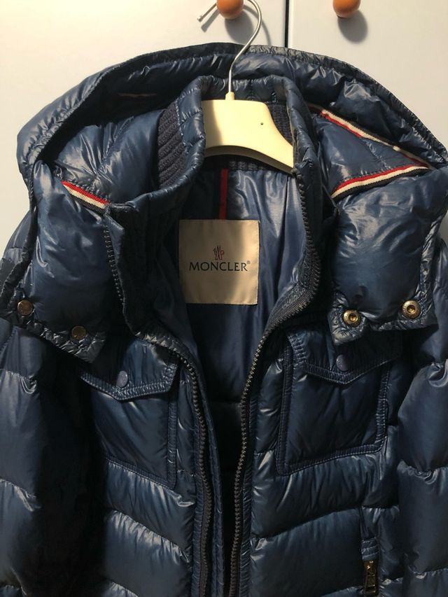 Bomber Moncler bambino blu
