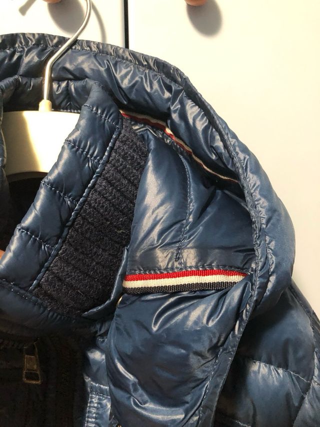 Bomber Moncler bambino blu