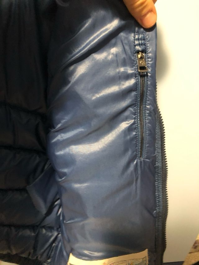 Bomber Moncler bambino blu