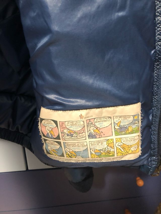 Bomber Moncler bambino blu