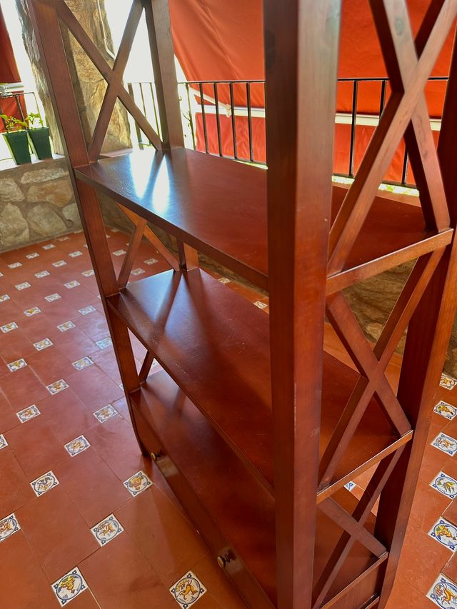 Estantería Madera Maciza Diseño Aspa