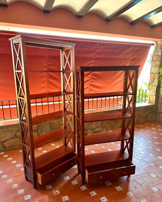 Estantería Madera Maciza Diseño Aspa