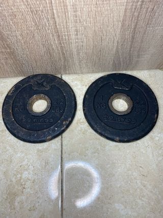 Platillos de pesas 1 kg y 2.2 lbs