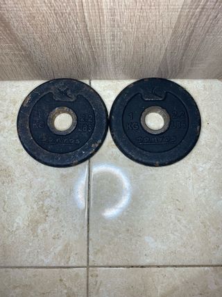 Platillos de pesas 1 kg y 2.2 lbs