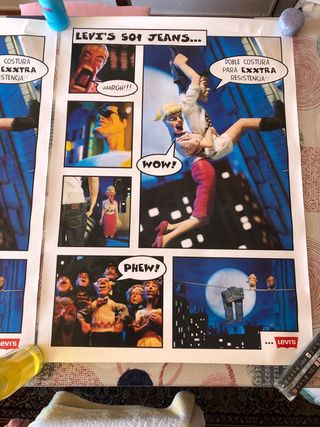 2 Pósters Levis 501 Jeans Comic