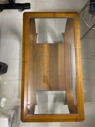 Mesa de centro madera y cristal