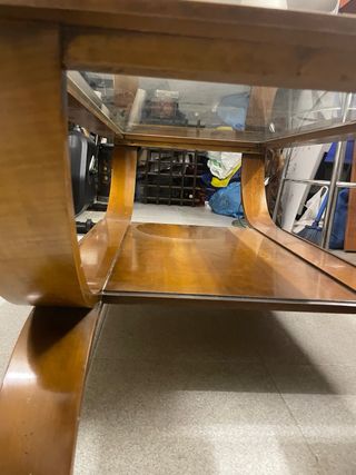 Mesa de centro madera y cristal