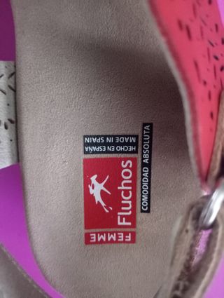 Sandalias Fluchos Rojas Mujer