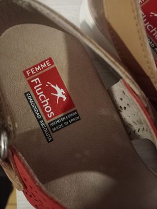 Sandalias Fluchos Rojas Mujer