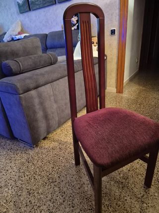 6 sillas de madera maciza