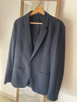 Blazer Zara Azul Oscuro Talla M