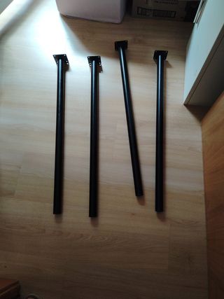 Patas para mesa negras de metal