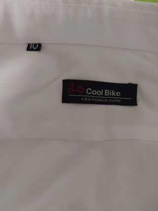 Camisa blanca Cool Bike para niños
