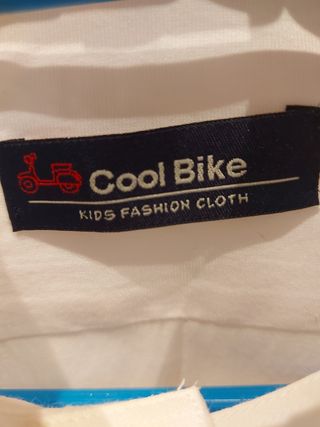 Camisa blanca Cool Bike para niños