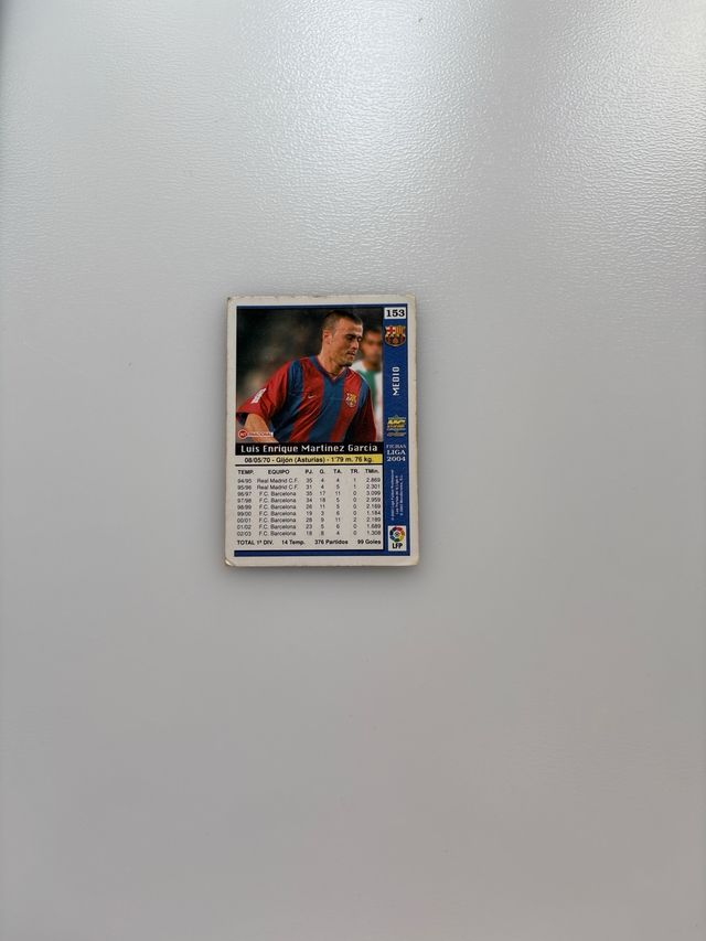 Cromo Luis Enrique FC Barcelona Capitán 2004
