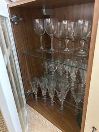 Vitrina Vintage Multiusos Madera y Cristal