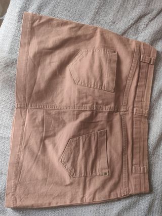 Falda mini marrón
