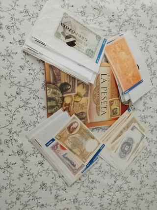 Colección de billetes y monedas
