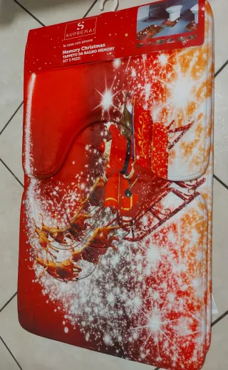 Set 3 Tappeti Bagno Natale Suprema