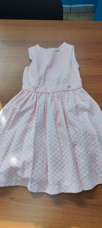 Vestito bambina rosa con pois