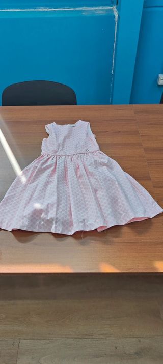 Vestito bambina rosa con pois