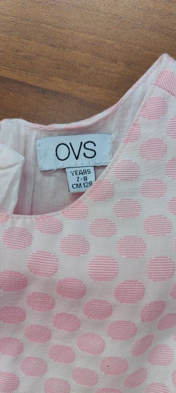 Vestito bambina rosa con pois