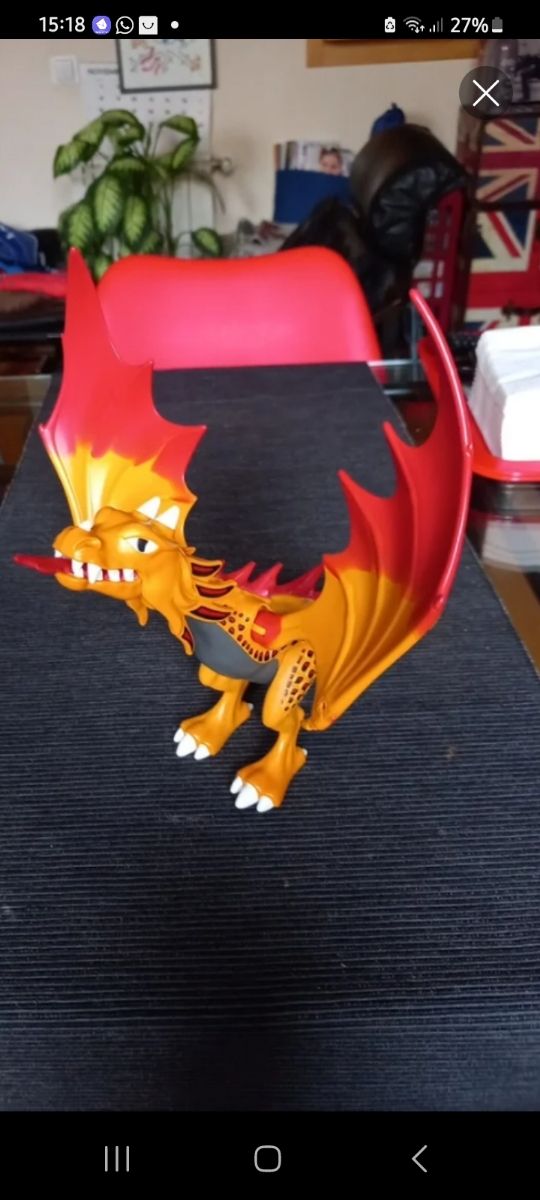 Dragón Playmobil Naranja y Rojo