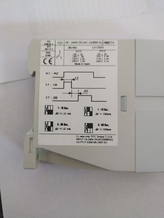 Relé Temporizador NMETV GE 24-240V AC/DC