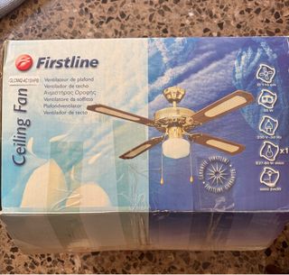 Ventilador de Techo Firstline Dorado y Marrón