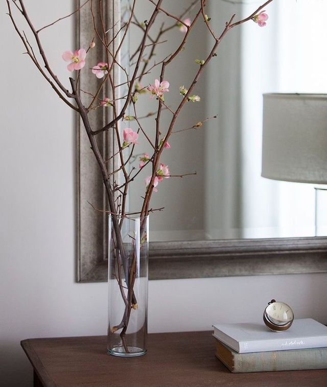 Jarrón de cristal alto cilindro