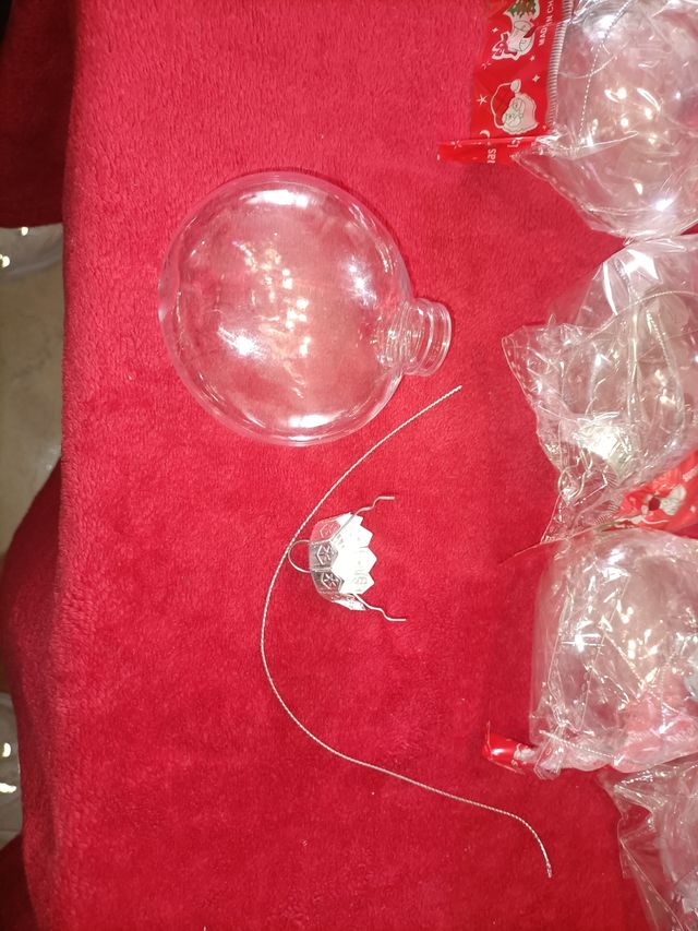 15 Bolas Navideñas Transparentes para Rellenar