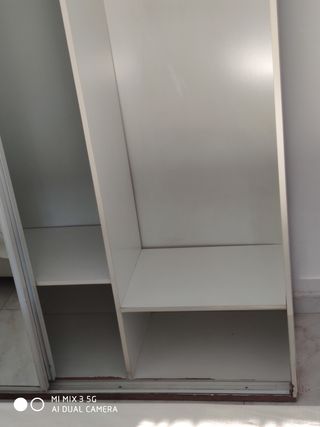 OFERTA MUDANZA Armario madera blanco con espejo