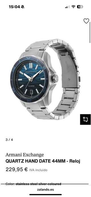 Armani Exchange Reloj Azul 44mm