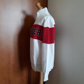 Felpa Woolrich uomo bianca e rossa