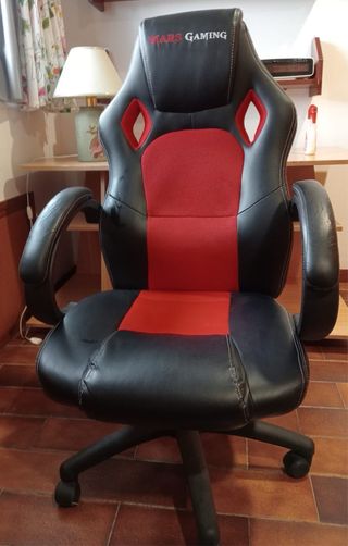 Sillón Gamer Mars Gaming Negro/Rojo