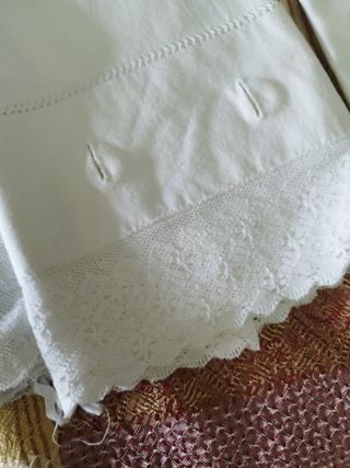 Lote Fundas Almohada Antiguas Bordadas