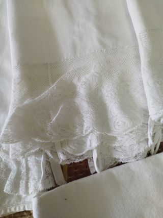 Lote Fundas Almohada Antiguas Bordadas